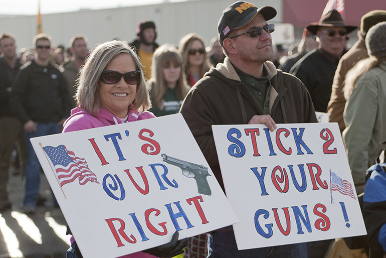 Pro gun protest signs