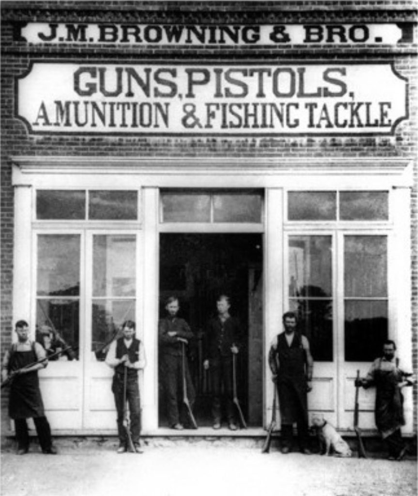 John Moses Browning & Bro gun pistols outfitter store utah
