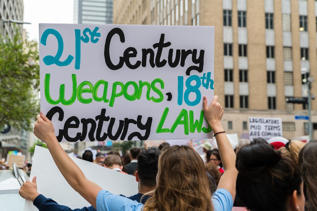 gun control protest sign