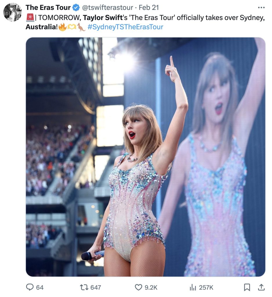 Taylor Swift Eras Tour Australia Syndey