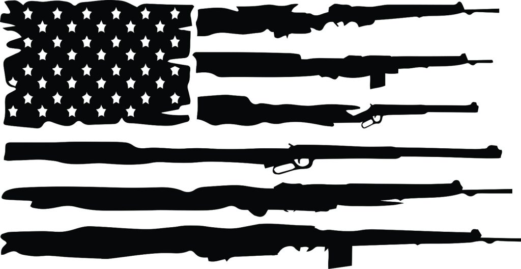 US gun flag guns 