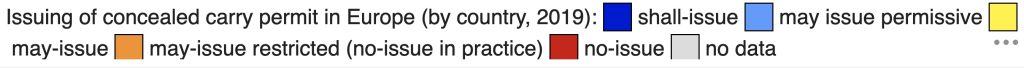 European carry laws (courtesy Wikipedia)