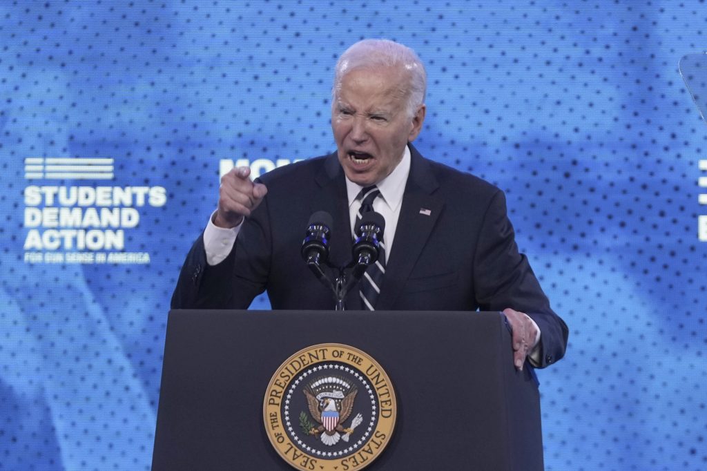 Joe Biden angry gun sense university