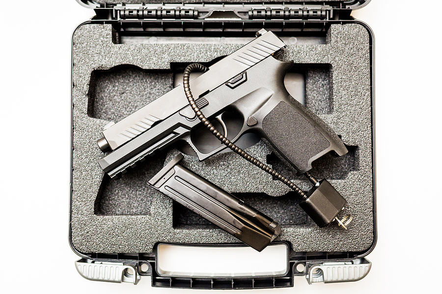 semi-automatic pistol gun lock safe storage