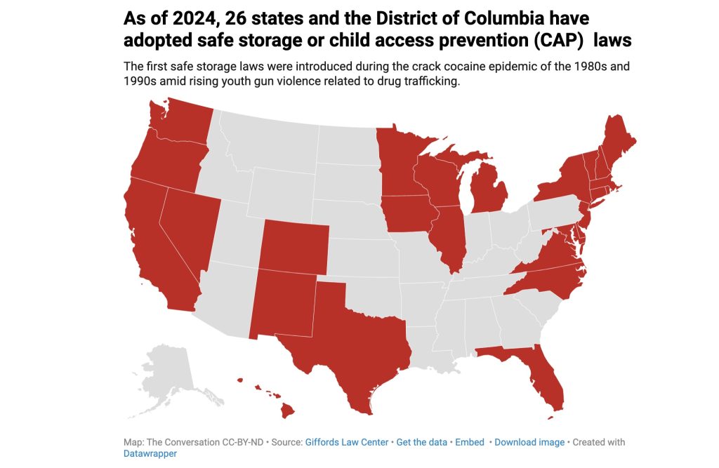 states that have enacted safe storage laws