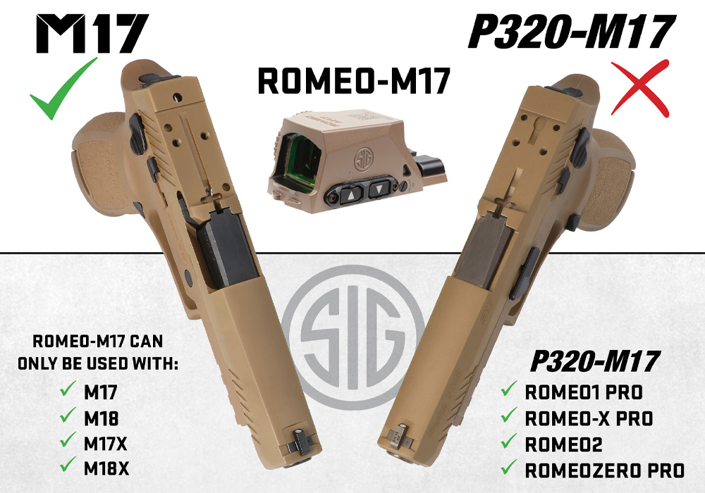 SIG SAUER M17 slide ROMEO-M17 red dot combination pre-mounted