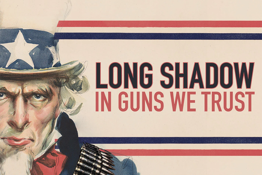 The Trace podcast graphic long shadow in guns we trust