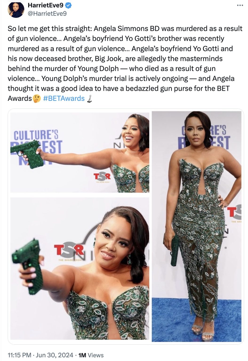 Angela Simmons Deeply Regrets Amplifying Her Beauty With A Gun Shaped Purse Shooting News Weekly