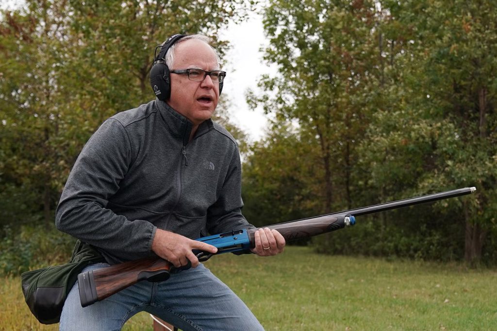 Tim Walz shotgun trap shoot clays skeet shotgun