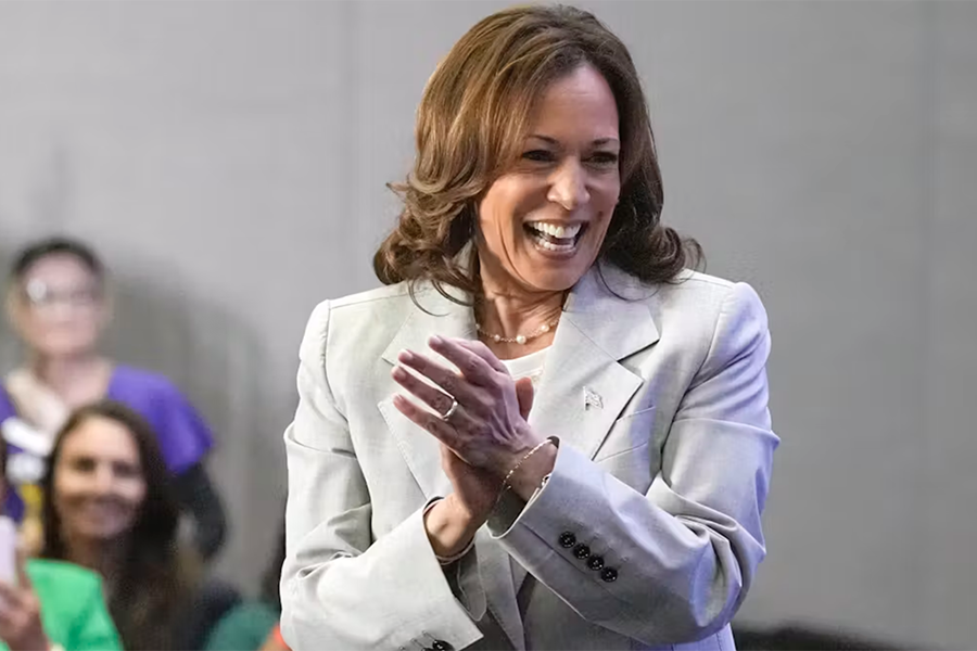 Kamala laughing