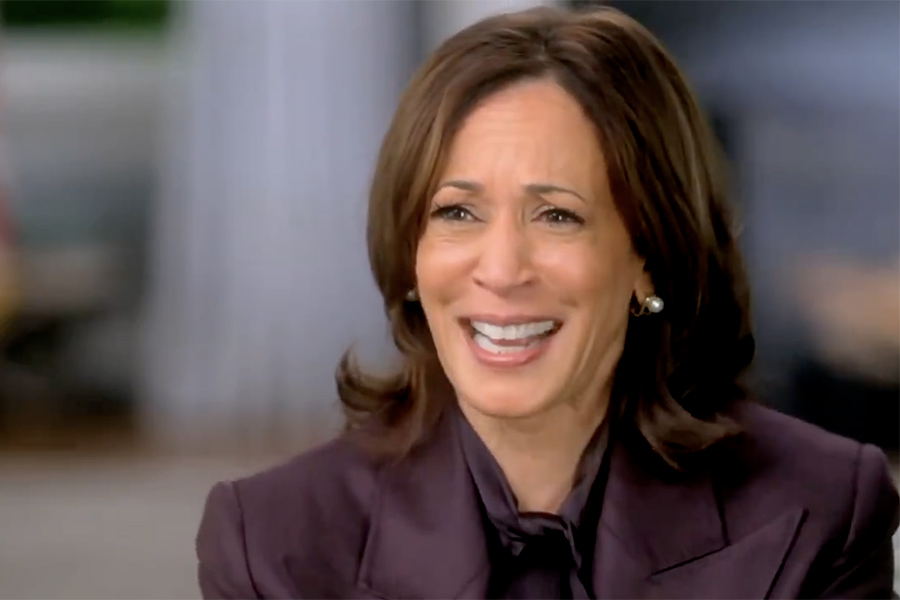 Kamala Harris laugh 60 minutes