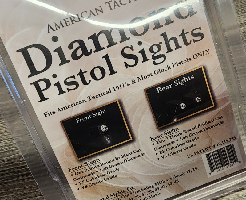 American Tactical diamond pistol sights packaging