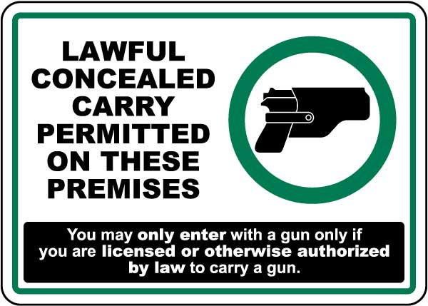 New York private property gun sign