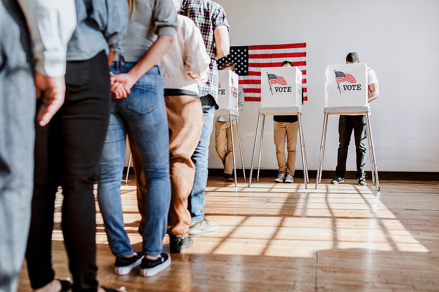 vote voting booth