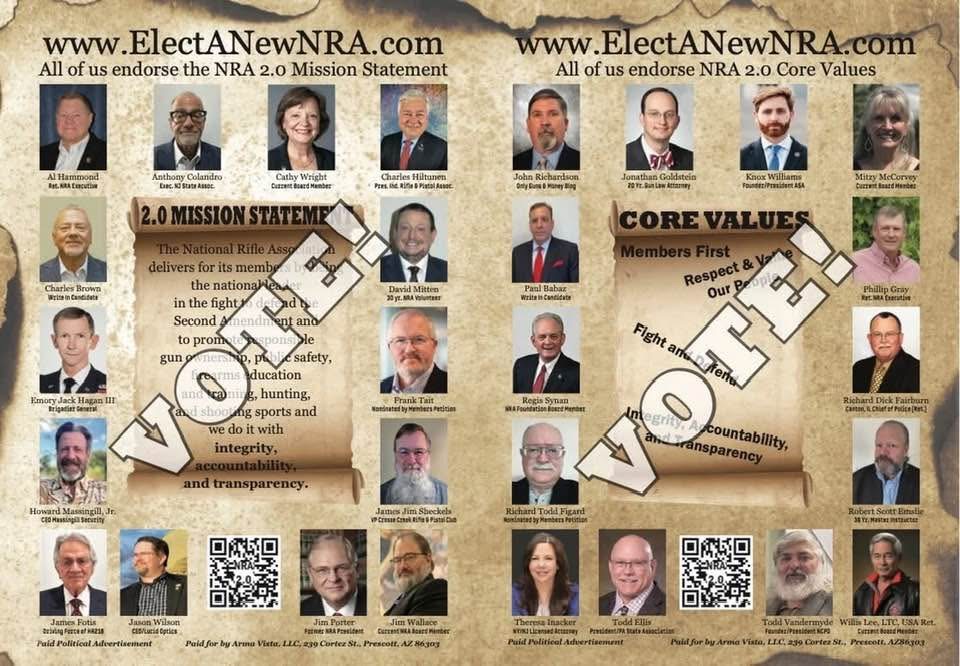 NRA 2.0 board candidates