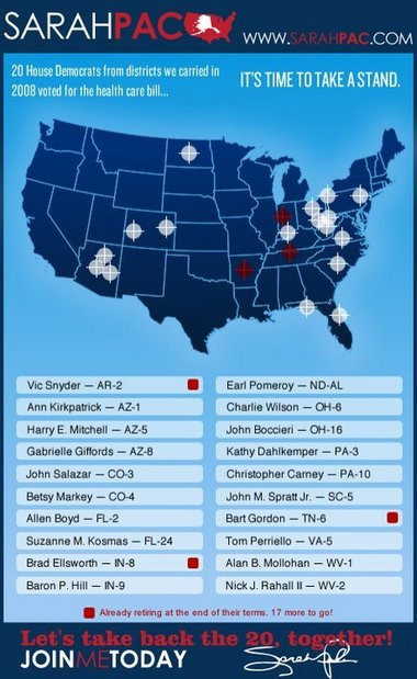 Sarah Palin target mailer sarahpack.com