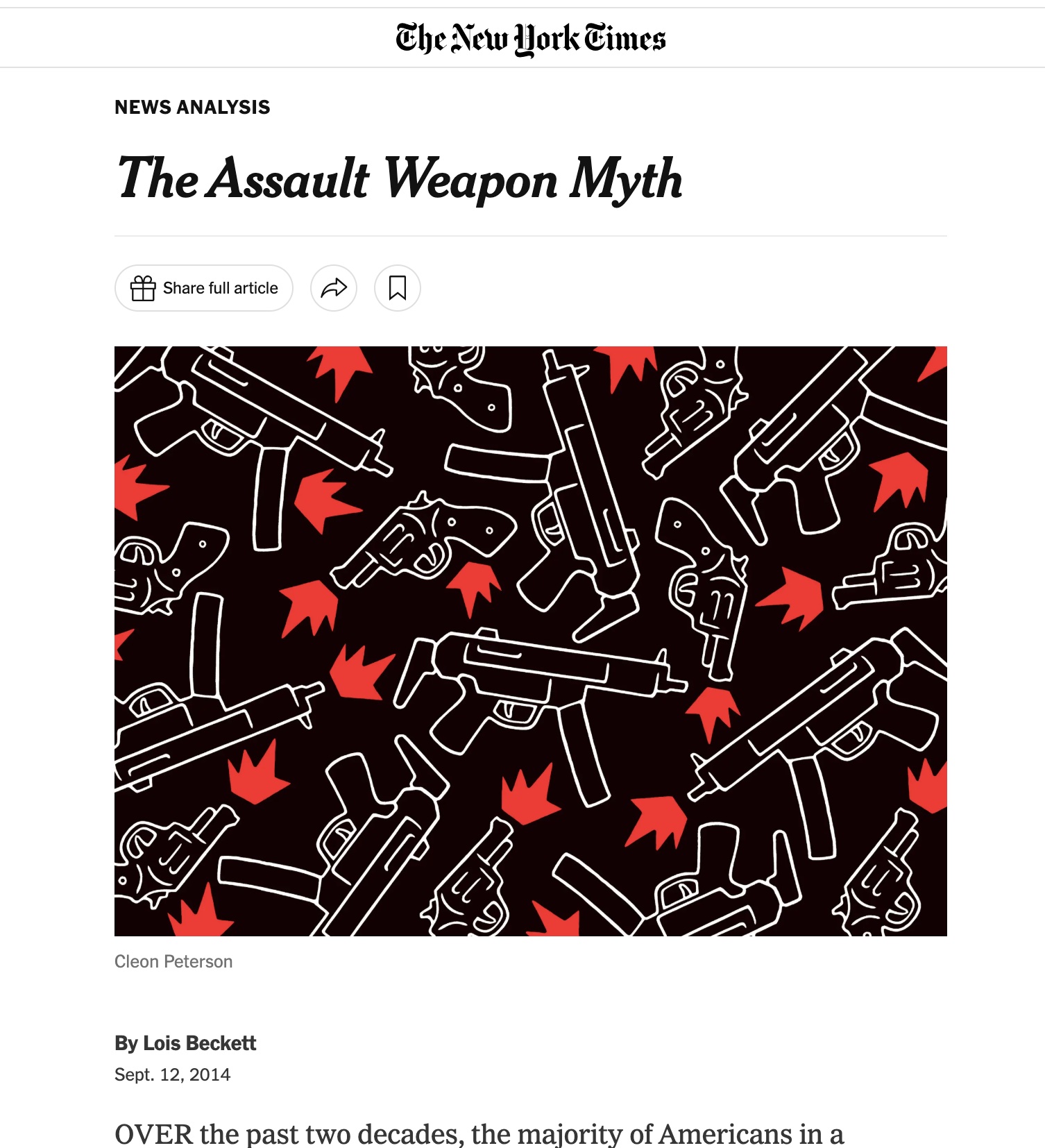 New York Times The Assault Weapon Myth