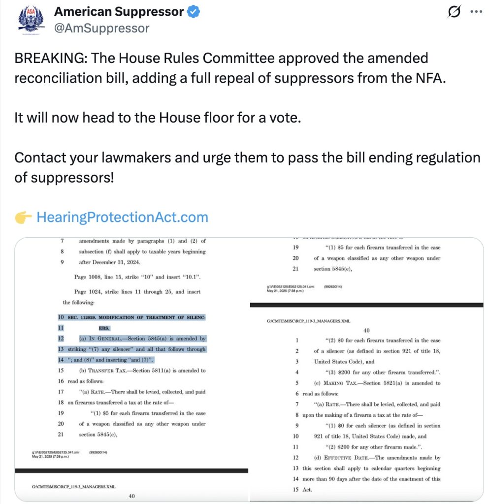 American Suppressor Association house rules committee