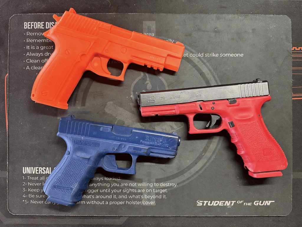 training blue guns