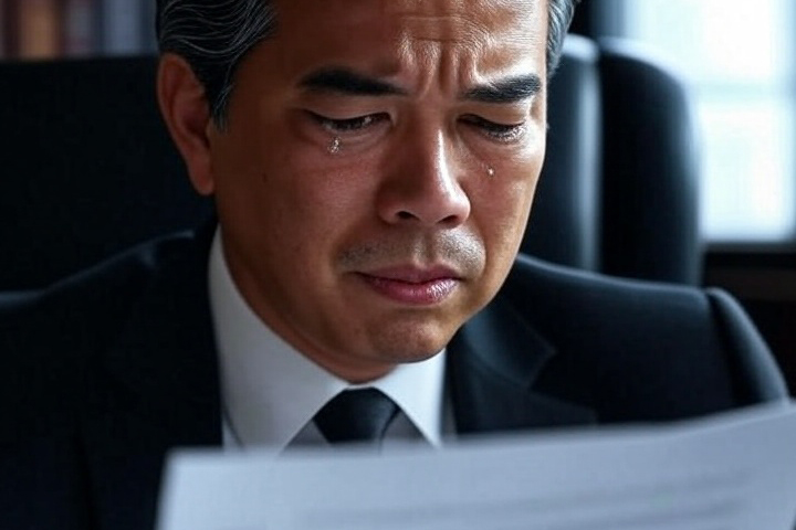 California AG Rob Bonta reading and crying