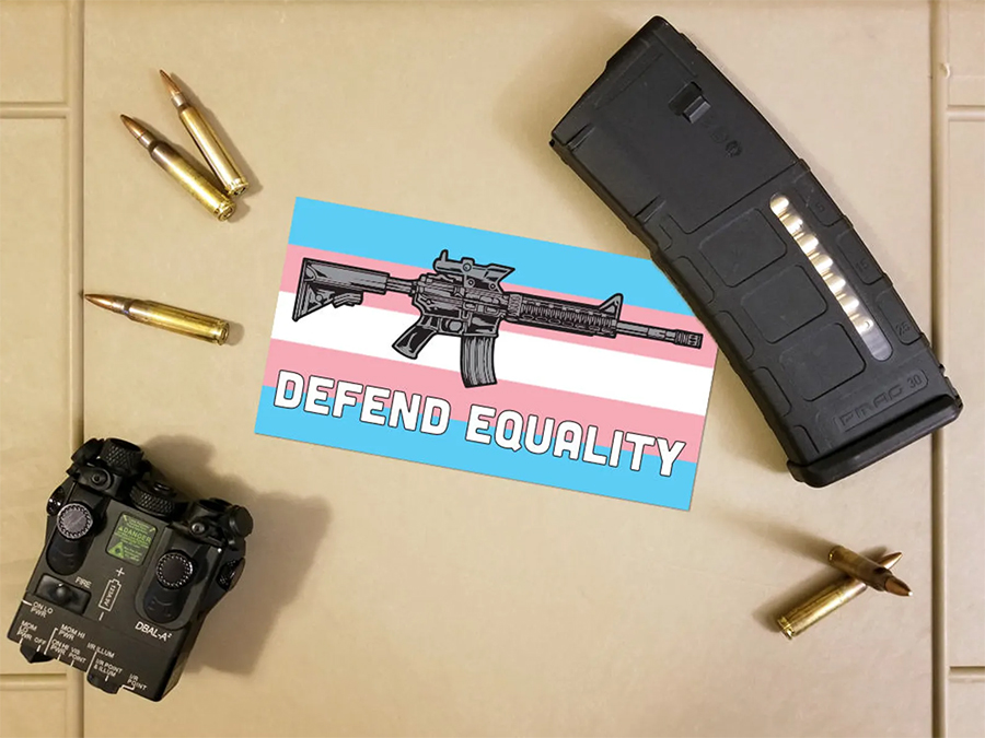 trans equality gun flag magazine 
