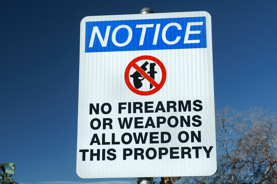 no firearms guns weapons sign