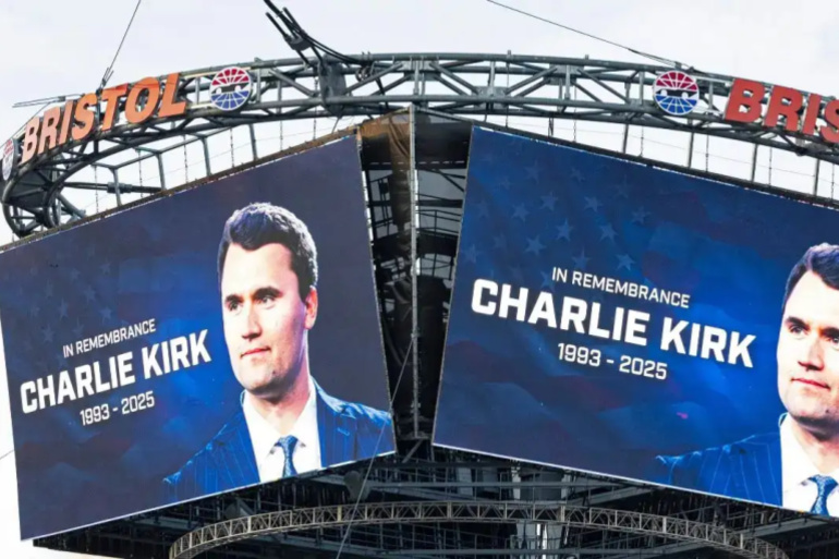 charlie kirk memorial signs