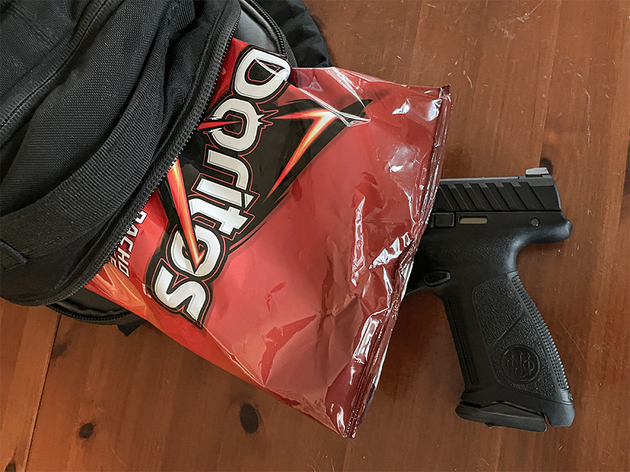 doritos gun backpack Dan Z for SNW