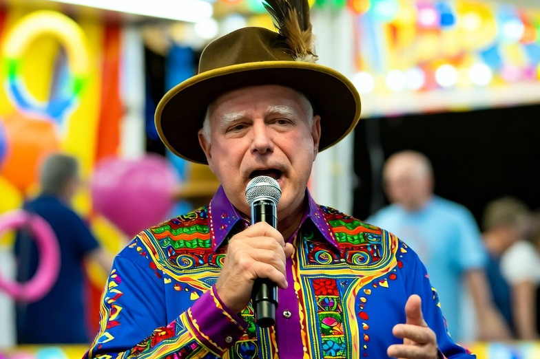 tim walz carnival barker feat