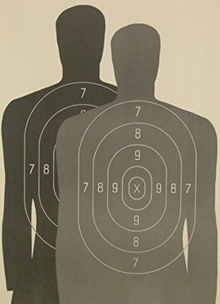 human silhouette hostage target