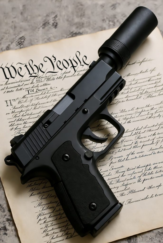 pistol silencer constitution grok