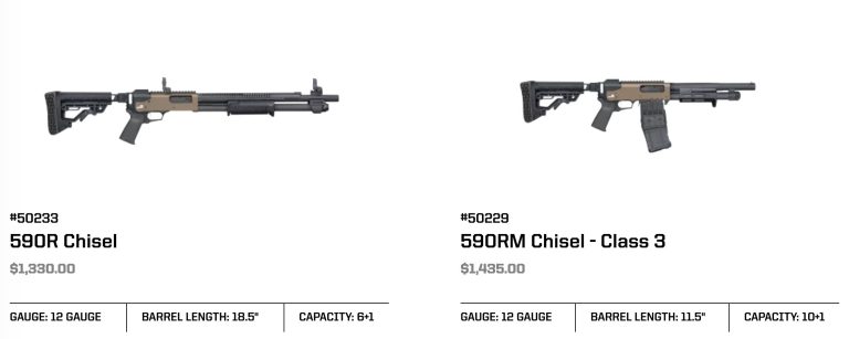 Smooth Bore Awesomeness: Mossberg’s New 590RM SBS and 590R Chisel Pump ...