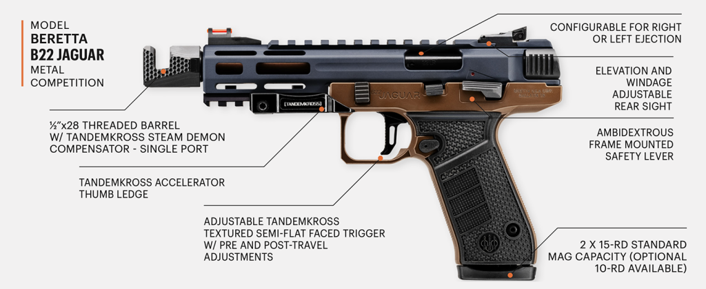 Beretta B22 Jaguar rimfire pistol