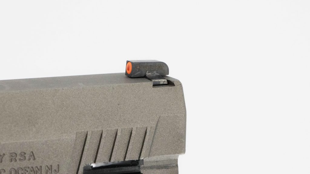 Night Fision night sights on Bersa TPR9 photo by Graham Baates