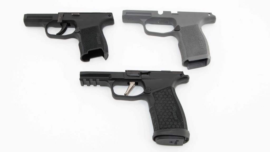 Sig P365 factory grip sizes. Photo by Graham Baates