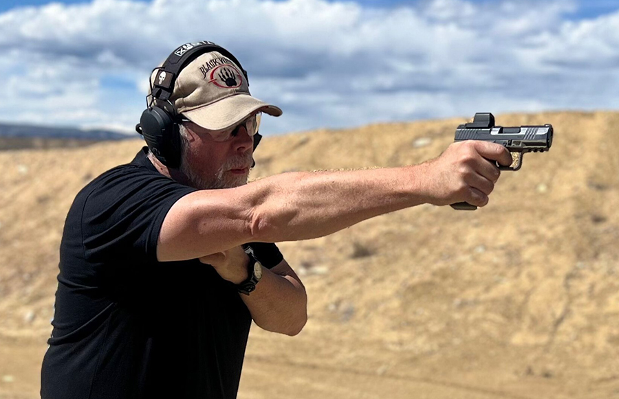 Canik MC9L 9mm Pistol shooting range dominant hand