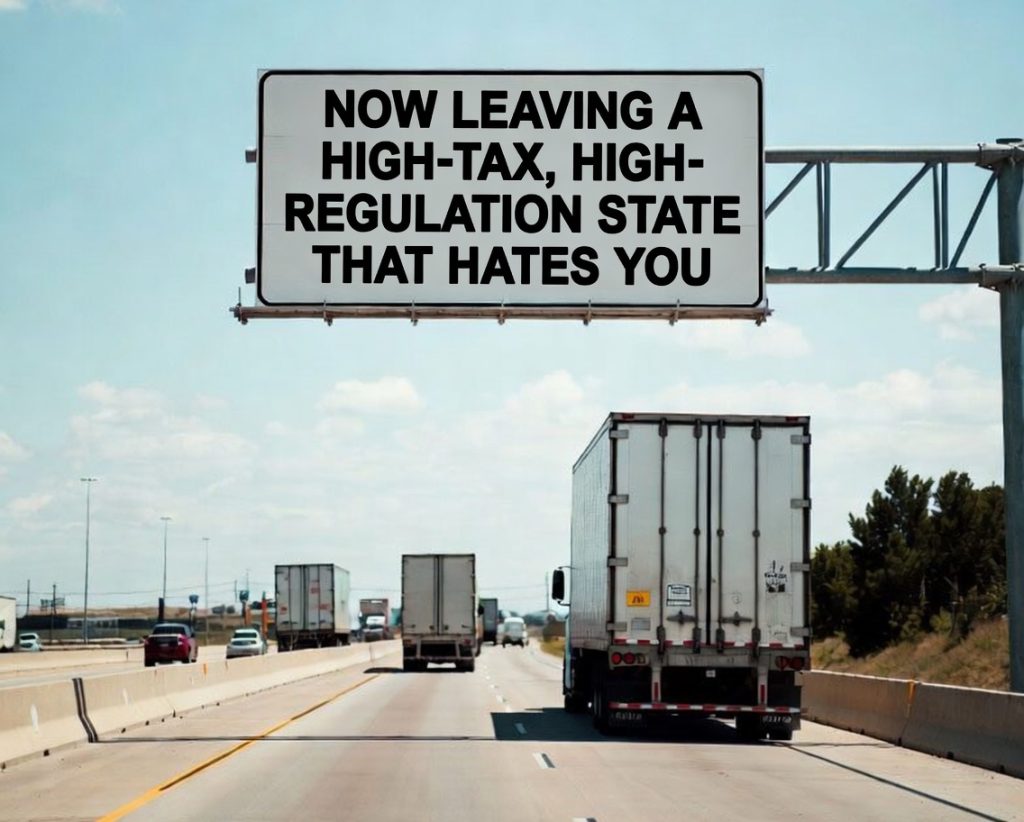 now leaving state road sign Grok