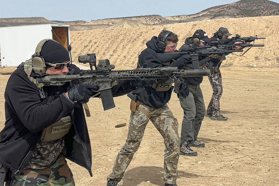 Rifle training range train