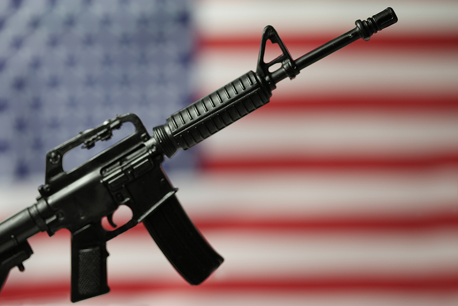 AR-15 US flag Bigstock