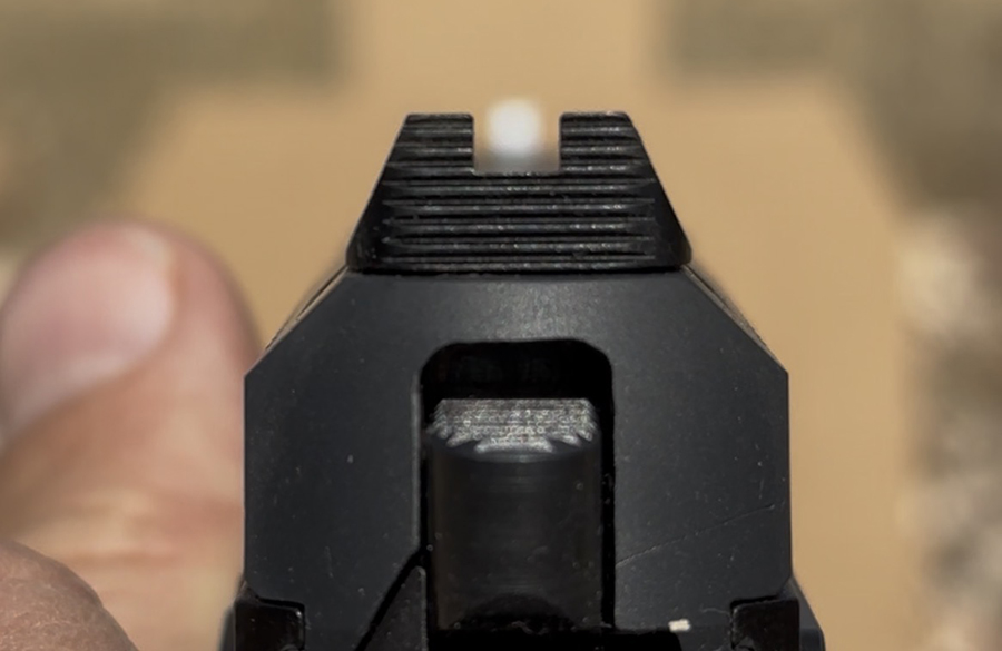 handgun sight incorrect focus