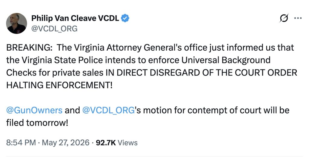 Philip Van Cleave VCDL tweet