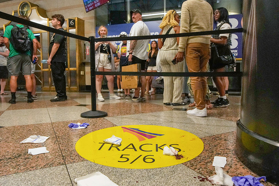 Penn Station Stabbing blood