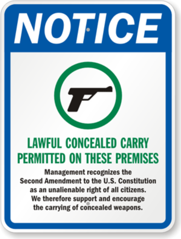 concealed carry sign smartsign.com