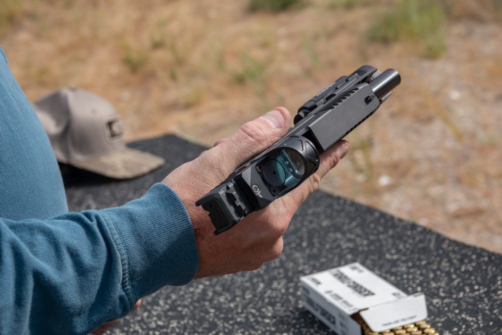 Taurus, TX9, 9mm, modular duty pistol, nightstick weapon light, Gideon Omega red dot,