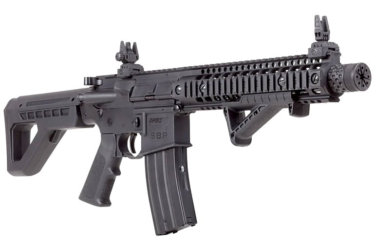 Crosman DPMS SBR full-auto BB gun. Image courtesy Crosman.