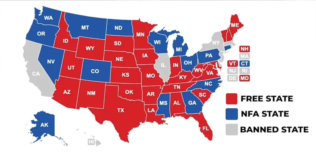 NFA suppressor map