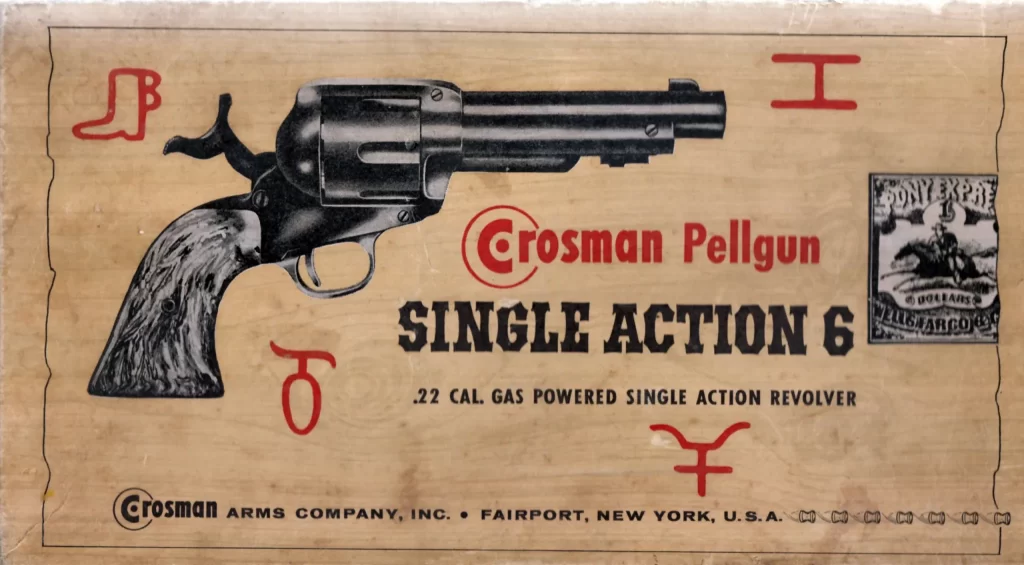 crosman vintage single action revolver ad