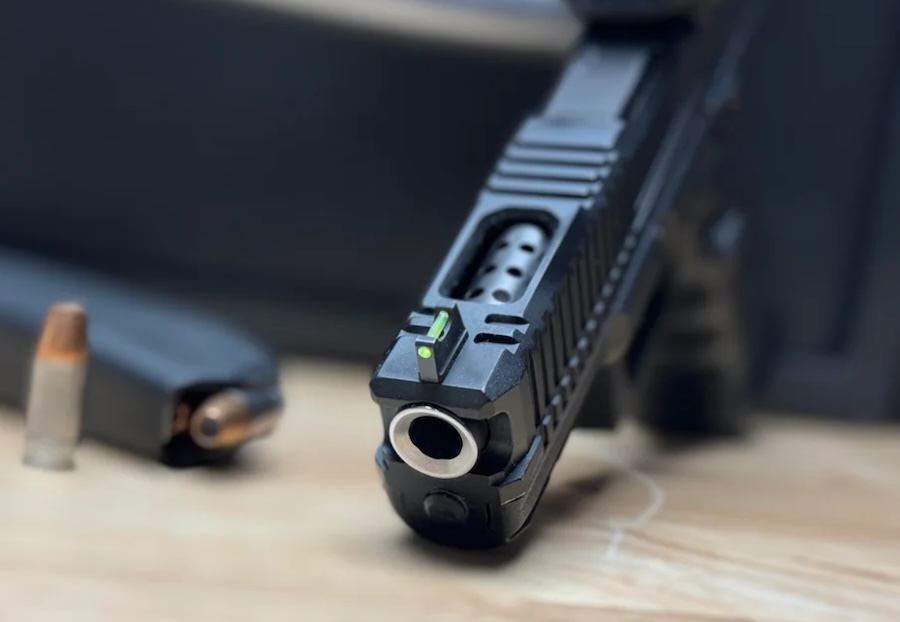 ported barrel 9mm pistol