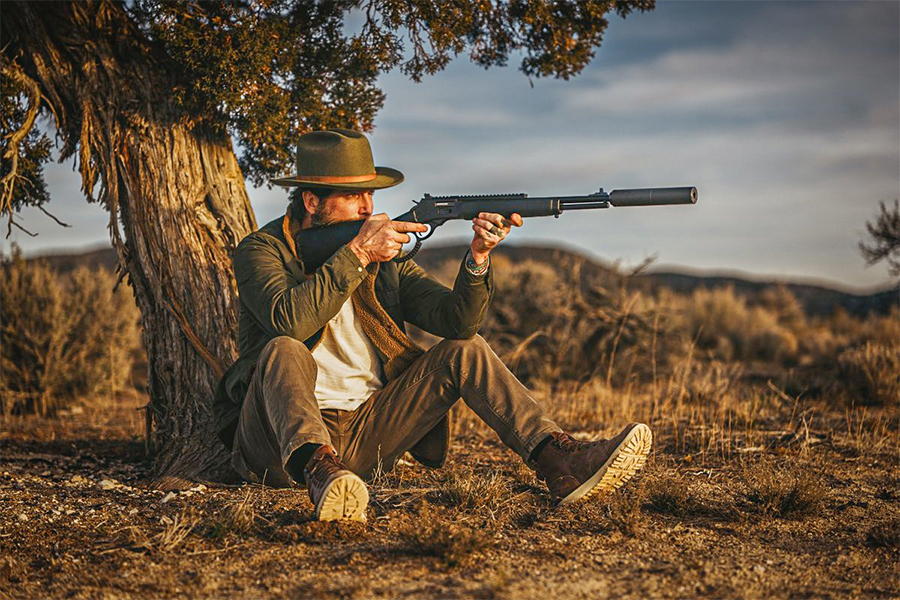 lever gun rifle hunter suppressed silencer